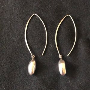 Silver drop earrings